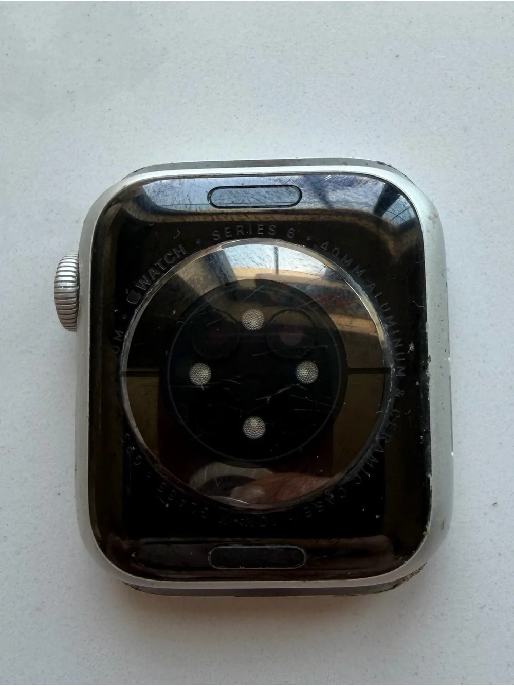 Apple Watch Silver Case with Black Display